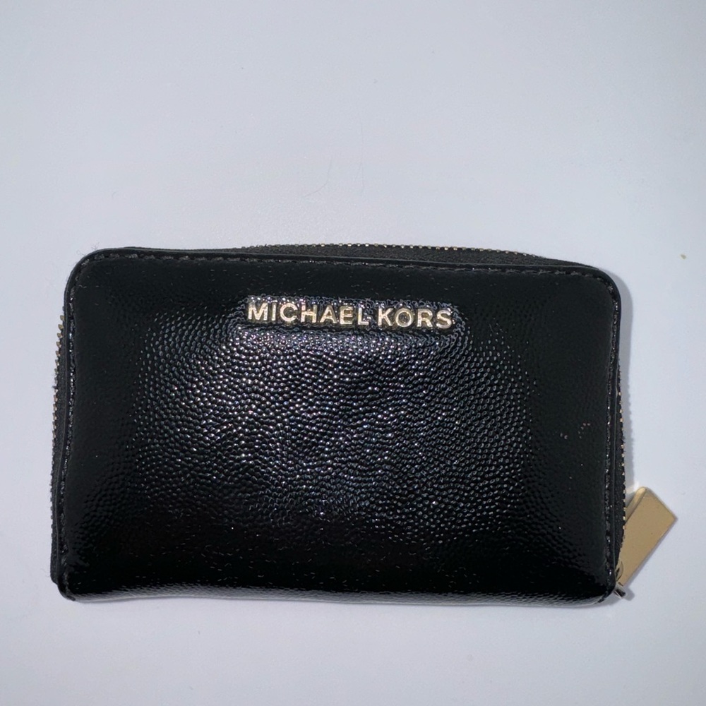 Michael Kors Pebble Leather Zip Around Wallet Black